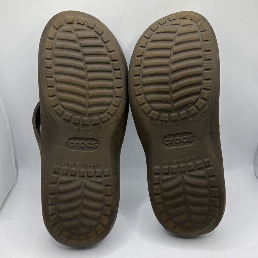 Crocs Athens Flip Flop Sandals Mens 10 Blue Grey Thong Sandal Beach Summer Golf - Picture 6 of 7